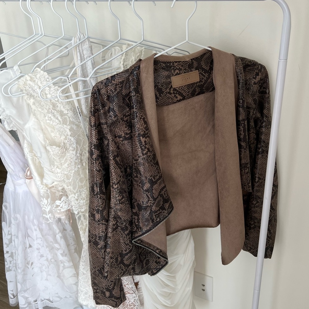 Blank NYC snakeskin jacket